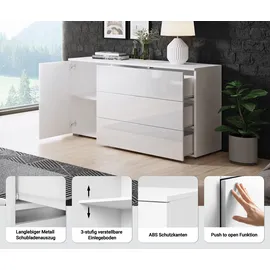 OTTO home Sideboard PARIS 111 x 68 x 39 cm Weiß