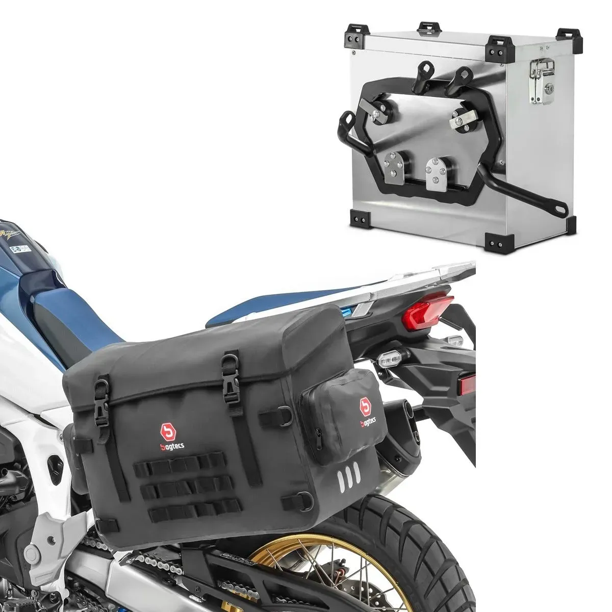 Anbausatz / Adapterkit Seitenkoffer + Seitenkoffer passend für Honda Crossrunner / Crosstourer BPW