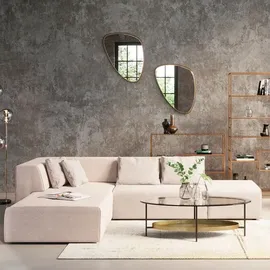 Kare DESIGN Ecksofa Infinity Stoff Beige Creme