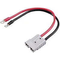 TRU Components Hochstrom Batteriesteckverbinder auf M6-Ringöse TC-12195688 Schwarz, Rot