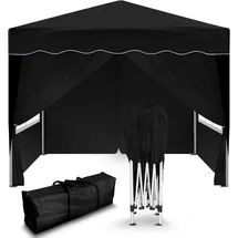 Kronenburg Handel Kronenburg Pavillon 349, Schwarz 3 x 3m, höhenverstellbar, wasserdicht faltbar