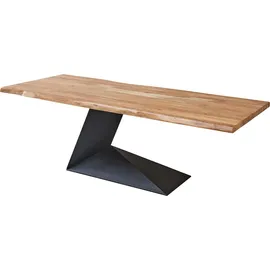 Stella Trading Alan Esstisch Baumkante Akazie Massivholz, Größe Tisch:200 x 100 cm