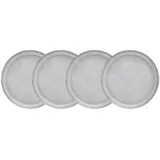 BUTLERS HENLEY Frühstücksteller Ø21 cm grau 4er Set
