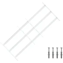 vidaXL Sicherheitsgitter für Fenster mit 3 Querstangen 63-114 cm