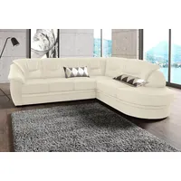 sit&more Ecksofa Savoni L-Form, wahlweise mit Bettfunktion weiß