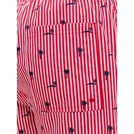 JACK & JONES Badeshorts JPSTMAUI BREEZE MINI STRIPE Rot S