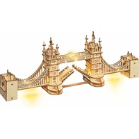 Robotime Holzmodellpuzzle 3D Tower Bridge (113 Teile)