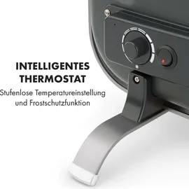 Klarstein Infrarotheizung 1300W Wärmespeicher Marmor Schwarz