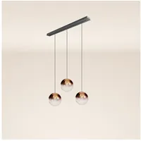 s.luce Orb 3-flg. Ø 30 rund Kupfer Verlauf / Schwarz