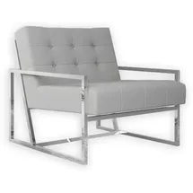 S-Style Loungesessel Elfriede Bouclé 84 x 81 x 89 cm Grau/Silber