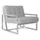 S-Style Loungesessel Elfriede Bouclé 84 x 81 x 89 cm Grau/Silber