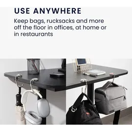 kwmobile Taschenhalter für Tisch - 2x Handtaschenhalter für Tisch - Taschenhaken faltbar - Taschen Aufhänger - Taschen Halter Haken - Tischhaken... - Rosa