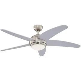 Westinghouse Bendan 132 cm Deckenventilator mit LED silber inkl. Fernbedienung