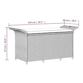 vidaXL Gartenbank 116 x 46 x 57 cm Grau