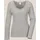 Madeleine Melange-Shirt, elastische Garnmischung in steingrau wollweiß, / melange), | Gr.: 42