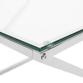 Beliani Beverly Silber/Eiche 60 x 45 x 60 cm