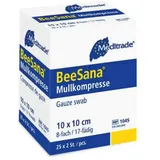 Meditrade BeeSana® Mullkompresse, unsteril, 8-fach, 100 Stück