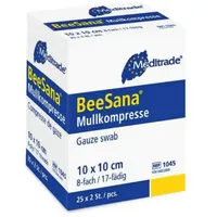 Meditrade BeeSana® Mullkompresse, unsteril, 8-fach, 100 Stück