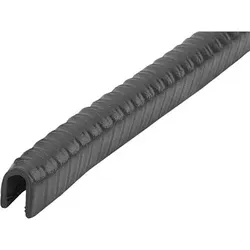 KANTENSCHUTZPROFIL OHNE DICHTUNG 5000X12X15, FORM:E, PVC SCHWARZ
