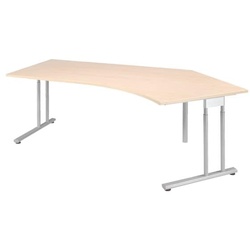 Geramöbel Winkelschreibtisch »Lissabon« lange Seite links braun, 216.6x72x113 cm
