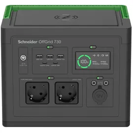 APC Schneider OffGrid 730 Tragbare Ladestation - 700-1400W Nennleistung, 738Wh, 2x AC, 3x USB-A, 2x USB-C, 6,35kg