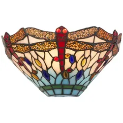 Wandleuchte Wandlampe Glas Stahl Wohnzimmerleuchte Flurleuchte Bemalt Schwarz
