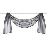 Ricemru Extra Lang Querbehang Freihanddeko Grau Vorhangschal Transparentem Voile Querbehang Gardine Schals Hochzeit Bogen Dekoration 140x300cm