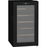 Homcom Weinkühlschrank, 65 L Getränkekühlschrank für 24 Flaschen, 5-20°C, Schwarz