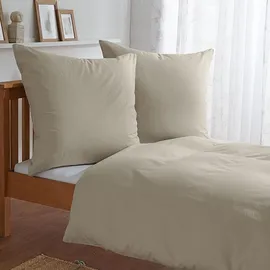 Traumschlaf Uni Feinbiber Beige 200 x 220 cm + 2 x 80 x 80 cm