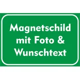 Kiwistar Magnetschild personalisiert - mit Wunschtext Foto und Logo bedruckt - Fahrzeugmagnet für Auto KFZ LKW Transporter Wohnmobil (grün, 30x10 cm)