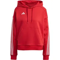 Adidas Womens Sweatshirt (Long Sleeve) Tiro 23 Competition Cotton Hoodie, Team Power Red 2,