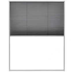 vidaXL Insektenschutz-Plissee für Fenster Aluminium : Größe - 80 x 100 cm