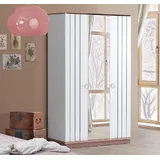 JV Möbel Kleiderschrank 120 x 200 x 53 cm Weiß