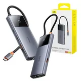 Baseus Gleam Series II USB-A/USB-C/USB-C PD/HDMI/RJ45 – schwarz