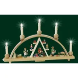 Erzgebirgische Volkskunst Richard Glässer GmbH Schwibbogen Seiffener Weihnachtsmarkt, elektrisch, 01237