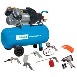 GÜDE Kompressor "Set 400/10/50 DG" Kompressoren blau Werkzeug