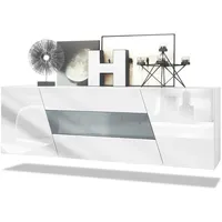 Vladon Sideboard, Grau, 178x57.5x38.5 cm, Wohnzimmer, Kommoden & Sideboards,