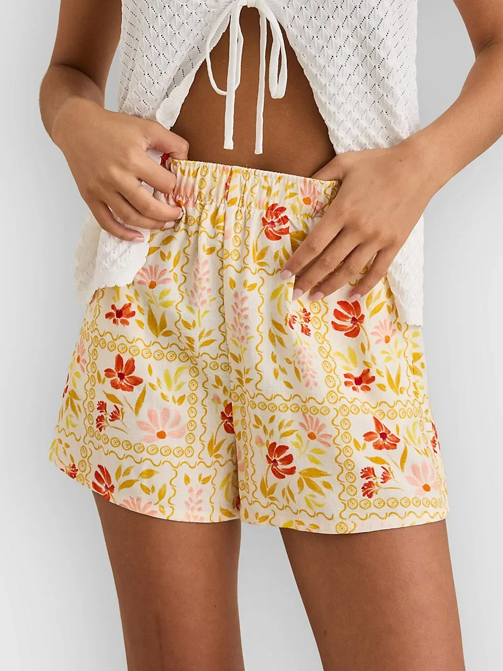 Rhythm Wildflower Shorts white Gr. XS