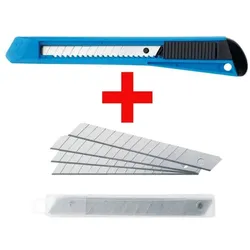 Westcott Cutter 9 mm inkl. Cutter-Ersatzklingen blau