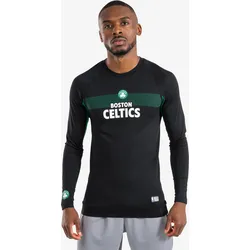 Funktionsshirt langarm Basketball UT500 NBA Boston Celtics Damen/Herren schwarz rauchschwarz|blattgrün XS