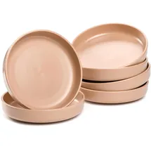 LEONARDO Speiseteller ROMA Ø 19,7 cm apricot 6er Set