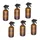 Relaxdays Sprühflasche Glas, 6er Set Braun,Schwarz