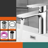 Einhebel-waschtischarmatur – Elegantes Design, Verchromte Mischbatterie, Geräuscharme Keramik-waschtischarmatur, Warm- Und Kaltwasser, Silber