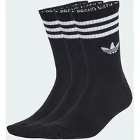 adidas 3-Streifen Crew Funktionssocken 3er Pack Schwarz/Weiß 34-36