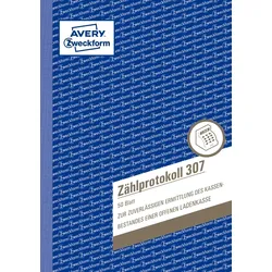 Avery Zweckform Zählprotokoll, DIN A5, 50 Originale, ohne Durchschlag, allseitig gelocht, Rechtssicherheit, Mikroperforation, 50 Blatt