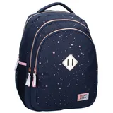 Milky Kiss Rucksack – gepolstert, 3 Fächer, rosa Punkte