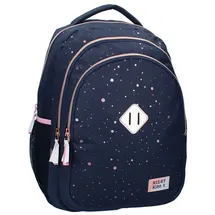 Milky Kiss Rucksack – gepolstert, 3 Fächer, rosa Punkte