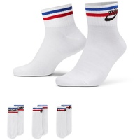 Nike Everyday Essential Knöchelsocken White/Black/Game Royal/University Red 46-50