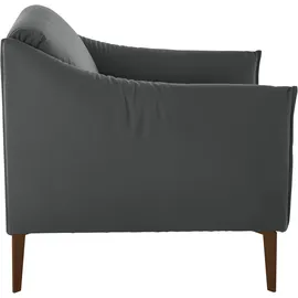 W.Schillig Cocktailsessel sally Leder 84 x 78 x 84 cm grau mit Kissen