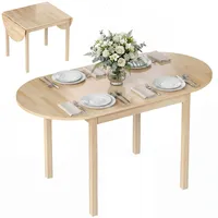 Homcom Küchentisch 70 x 75 x 140 cm naturbelassen/beige